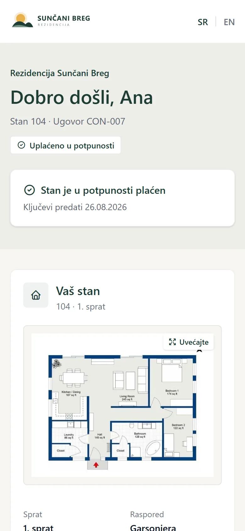 Stranica kupca poslije useljenja: garancija i prijavljeni nedostaci
